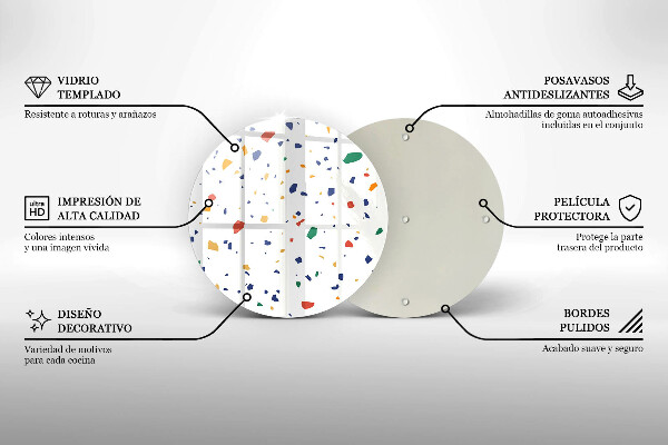 Szklana deska kuchenna Kolorowy gres