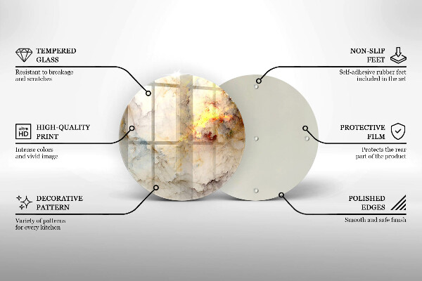 Szklana deska kuchenna Tekstura marmur ze złotem