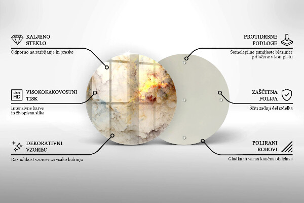 Szklana deska kuchenna Tekstura marmur ze złotem