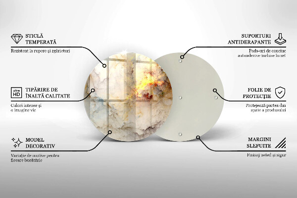 Szklana deska kuchenna Tekstura marmur ze złotem