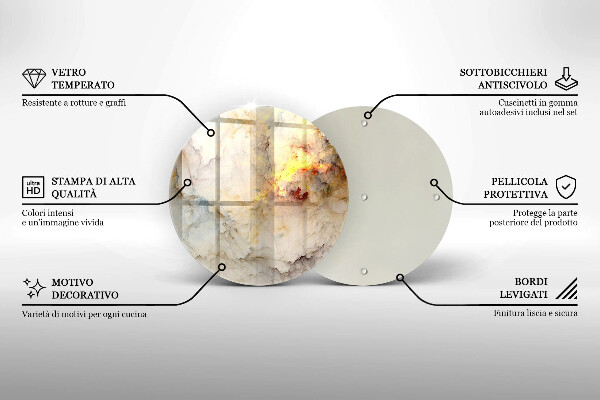Szklana deska kuchenna Tekstura marmur ze złotem