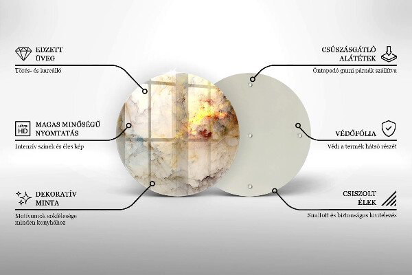Szklana deska kuchenna Tekstura marmur ze złotem