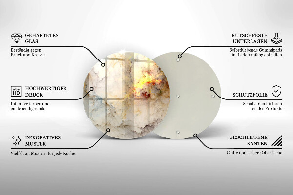 Szklana deska kuchenna Tekstura marmur ze złotem