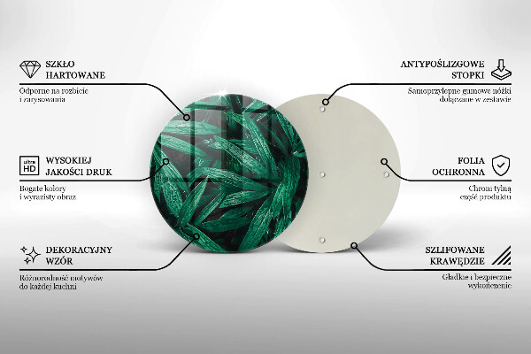 Szklana deska kuchenna Rośliny liście