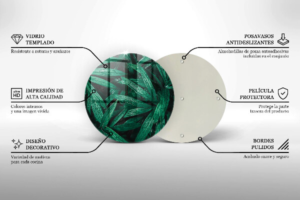 Szklana deska kuchenna Rośliny liście