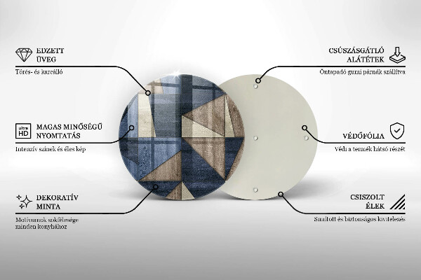 Szklana deska kuchenna Abstrakcja geometryczna
