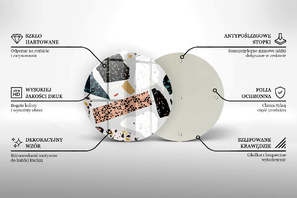 Szklana deska kuchenna Kamień gres