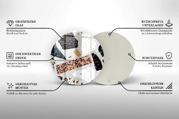 Szklana deska kuchenna Kamień gres