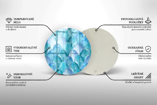 Szklana deska kuchenna Akwarelowe łuski