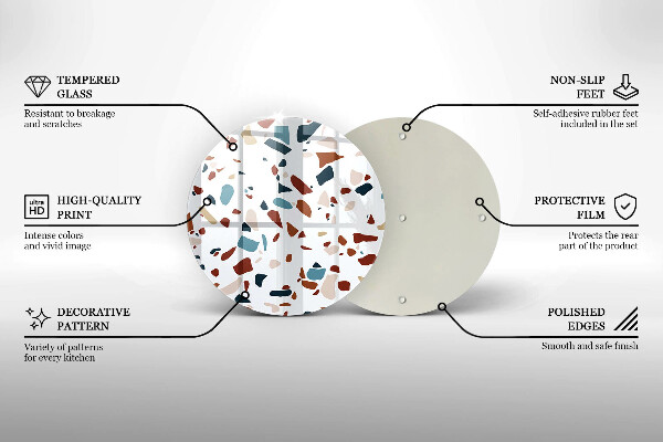 Szklana deska kuchenna Ozdobny kamień