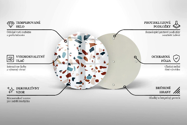 Szklana deska kuchenna Ozdobny kamień