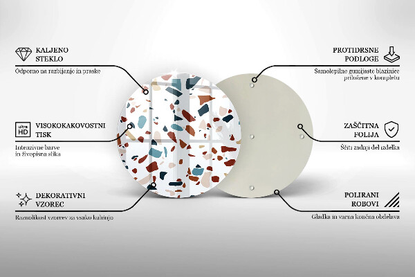 Szklana deska kuchenna Ozdobny kamień