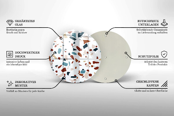 Szklana deska kuchenna Ozdobny kamień