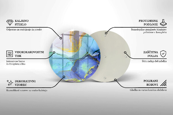 Szklana deska kuchenna Pęknięty kamień złoto