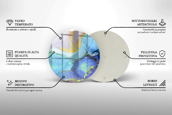Szklana deska kuchenna Pęknięty kamień złoto