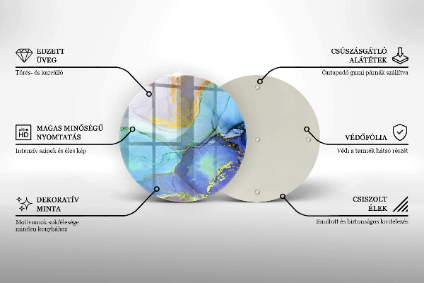 Szklana deska kuchenna Pęknięty kamień złoto