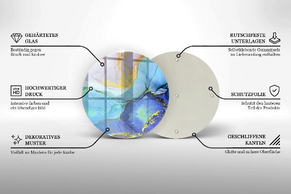 Szklana deska kuchenna Pęknięty kamień złoto