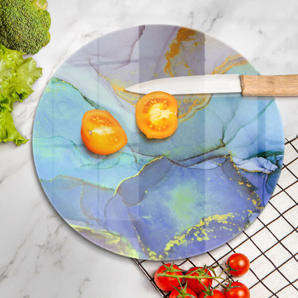 Szklana deska kuchenna Pęknięty kamień złoto