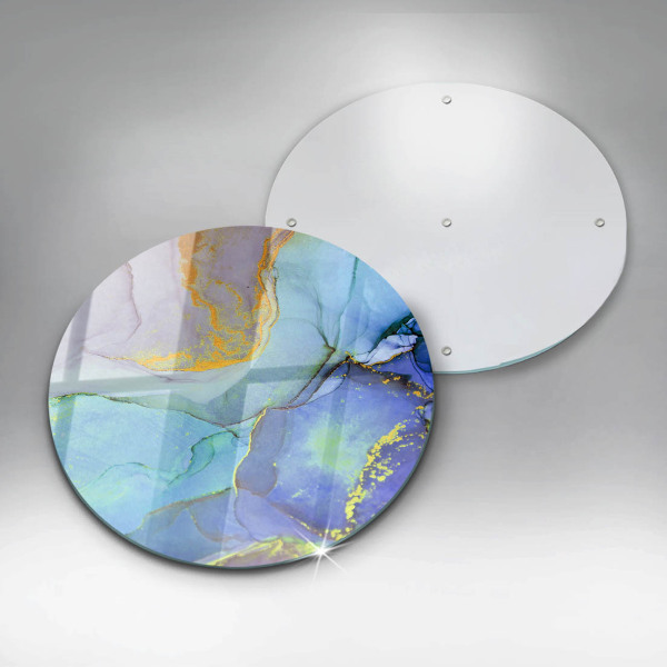 Szklana deska kuchenna Pęknięty kamień złoto