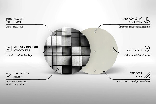 Szklana deska kuchenna Tło geometria 3D