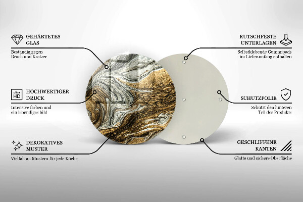 Szklana deska kuchenna Bogata abstrakcja