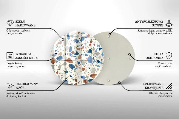Szklana deska kuchenna Ozdobny kamień gres
