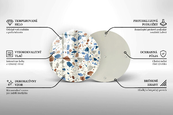 Szklana deska kuchenna Ozdobny kamień gres