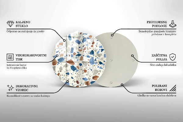 Szklana deska kuchenna Ozdobny kamień gres