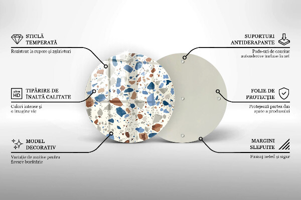 Szklana deska kuchenna Ozdobny kamień gres