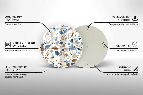 Szklana deska kuchenna Ozdobny kamień gres