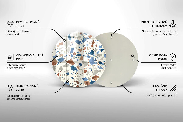 Szklana deska kuchenna Ozdobny kamień gres