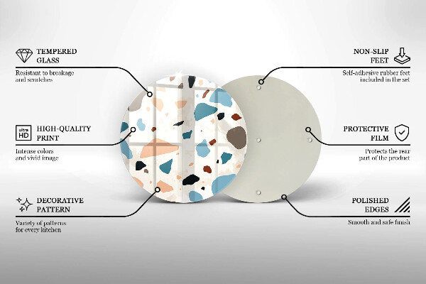 Szklana deska kuchenna Kamień ozdobny gres