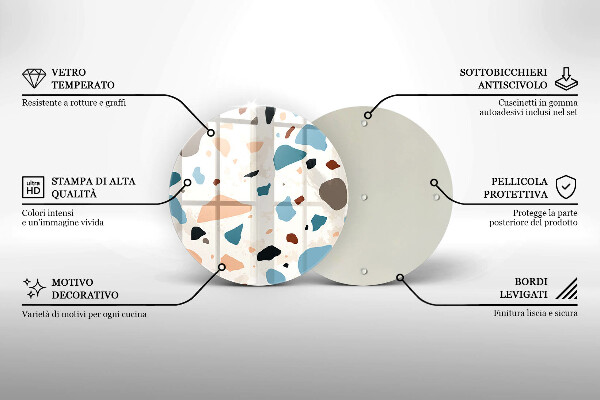 Szklana deska kuchenna Kamień ozdobny gres
