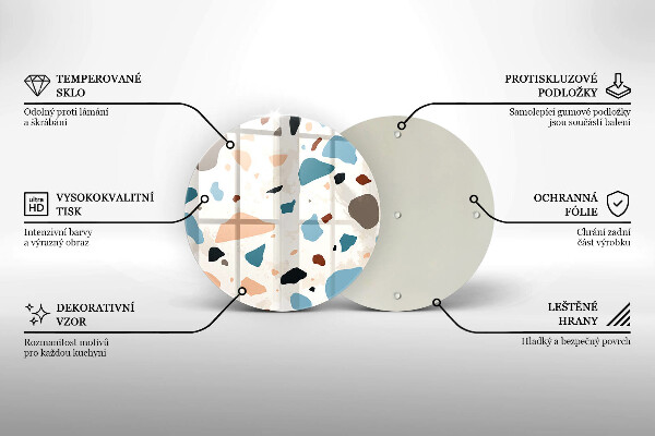 Szklana deska kuchenna Kamień ozdobny gres