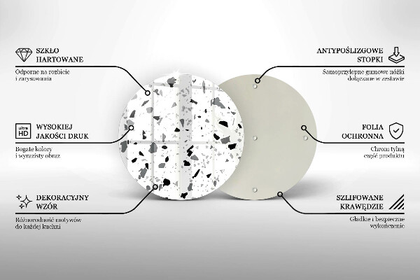 Szklana deska kuchenna Kamień dekoracyjny gres