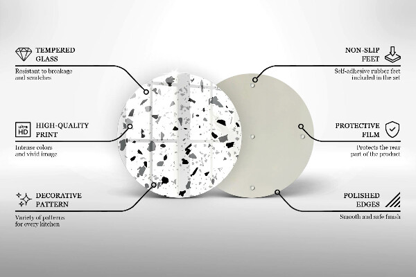 Szklana deska kuchenna Kamień dekoracyjny gres
