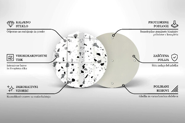 Szklana deska kuchenna Kamień dekoracyjny gres