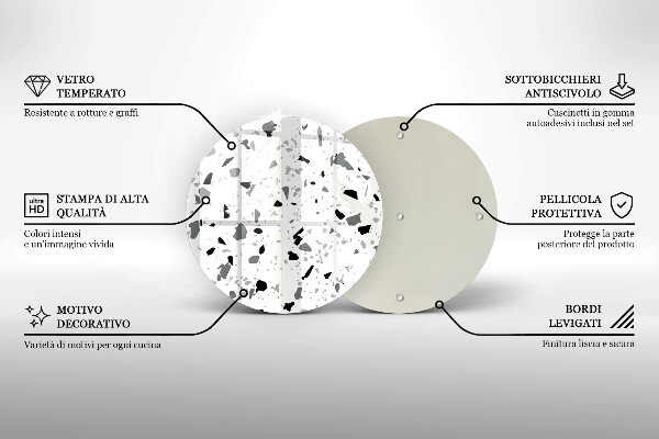 Szklana deska kuchenna Kamień dekoracyjny gres