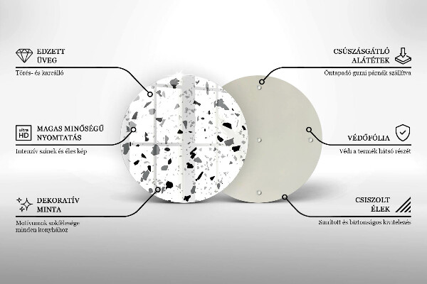 Szklana deska kuchenna Kamień dekoracyjny gres