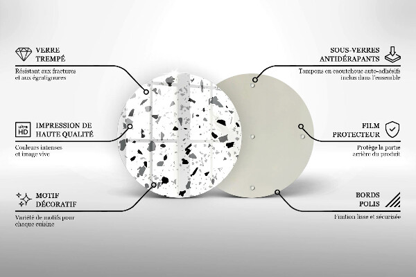 Szklana deska kuchenna Kamień dekoracyjny gres