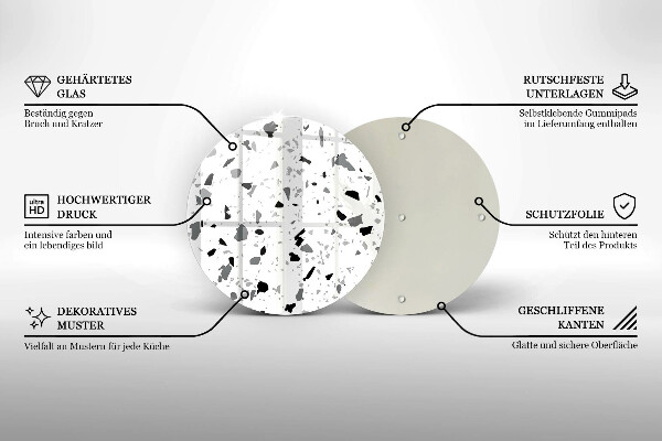 Szklana deska kuchenna Kamień dekoracyjny gres