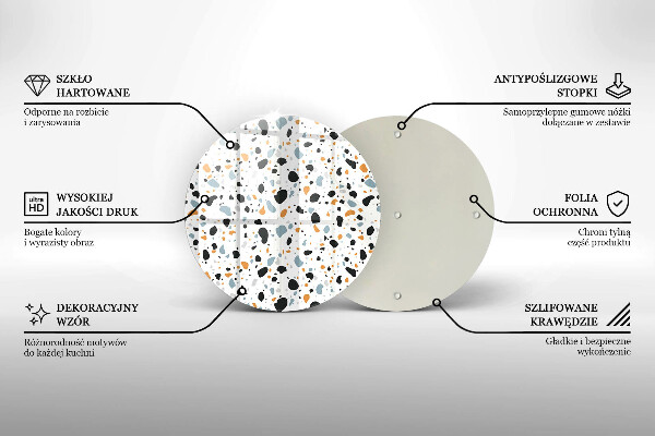 Szklana deska kuchenna Dekoracyjny kamień gres