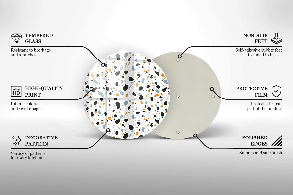 Szklana deska kuchenna Dekoracyjny kamień gres