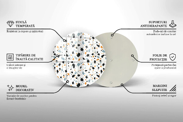 Szklana deska kuchenna Dekoracyjny kamień gres