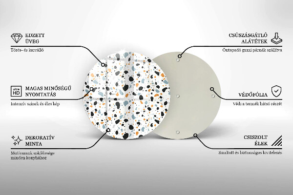 Szklana deska kuchenna Dekoracyjny kamień gres
