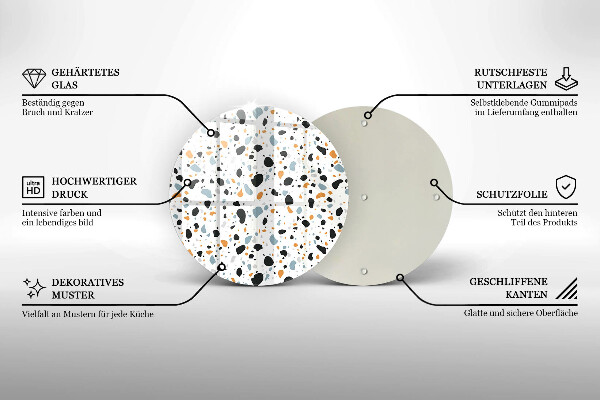 Szklana deska kuchenna Dekoracyjny kamień gres