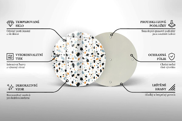 Szklana deska kuchenna Dekoracyjny kamień gres