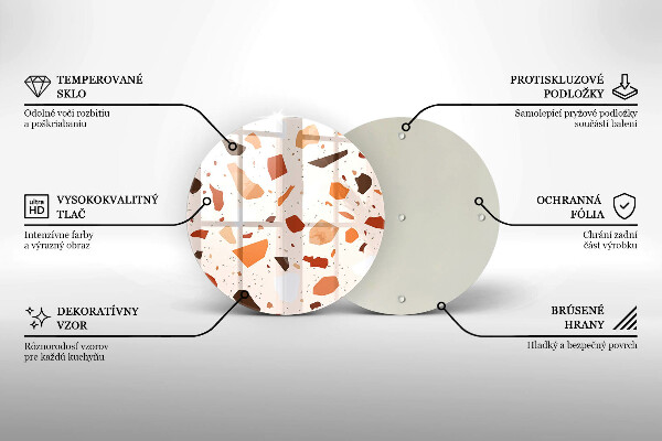 Szklana deska kuchenna Dekoracyjny gres kamień