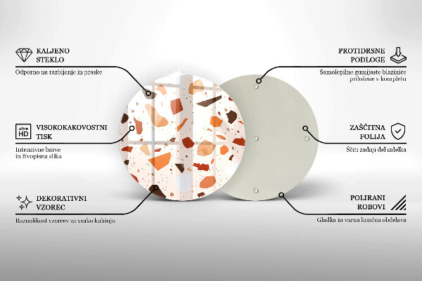 Szklana deska kuchenna Dekoracyjny gres kamień