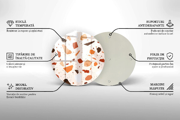 Szklana deska kuchenna Dekoracyjny gres kamień
